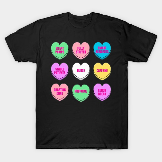 Silent Pumps Fully Staffed Nurse Valentine Day T-Shirt by jadolomadolo